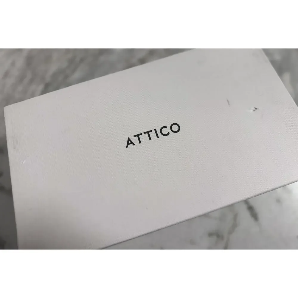 New Attico Rainbow Metallic Strappy Flat Slide on Sandals Size 35